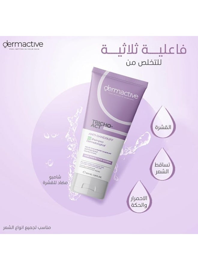 Dermactive Tricho-Act Anti Dandruff Ds Shampoo 200Ml - Image 3