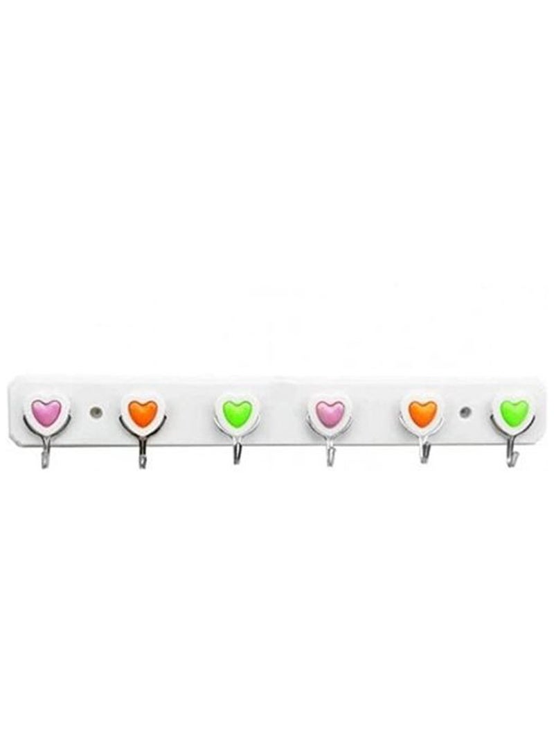 Hanger 8 Hooks Plastic Heart 1 Peace Blue  - Image 3
