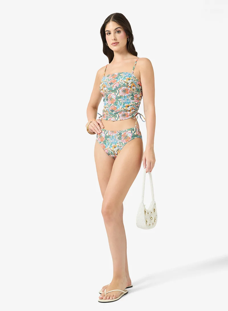 ELLA  Floral Print Takini Set With Bikini Bottom for Women | Best Price UAE