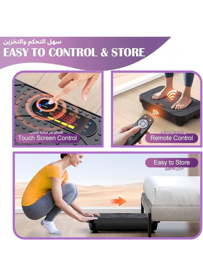 M.A&F's Vibration Plate Exercise Machine, 330 lbs Capacity Whole Body Vibration Platform for Toning, Circulation Support & Wellness Home Gym/Office - Image 4