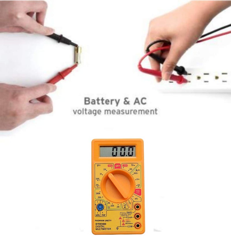 Fadman Fd-11 Digital Multimeter Yellow, Battery_powered - Image 2
