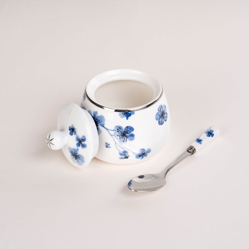 La Mesa blue porcelain and glass tea and coffee cups set 21 pcs - Image 5