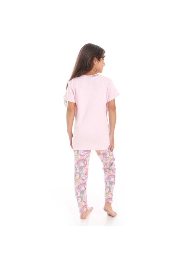 Caesar Girls' pajamas with front prints  - Image 4