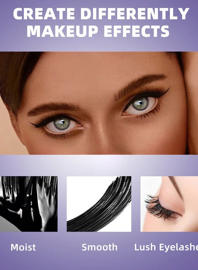LYSdefeu 5D Waterproof Colored Mascara Volume and Length,5 Color Black Brown White Blue Purple Fiber Mascara for eyelashes, Longlasting Curling rimel de pestañas,Women's Day Eye Makeup Gift Set for Women Girl - Image 3