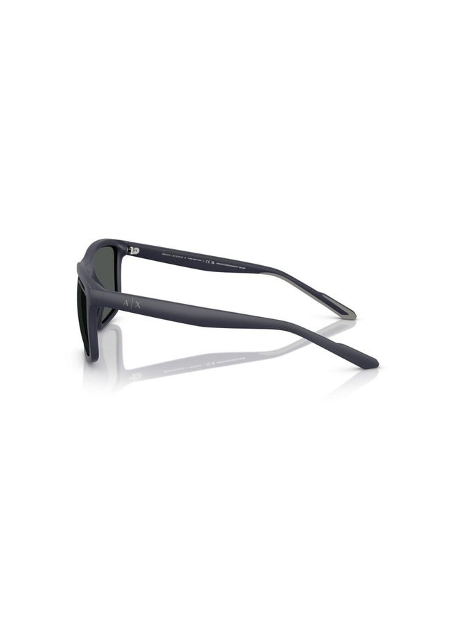 Man SQUARE  SUNGLASSES- AX 4149SU - lense size:56mm - MATTE DARK BLUE