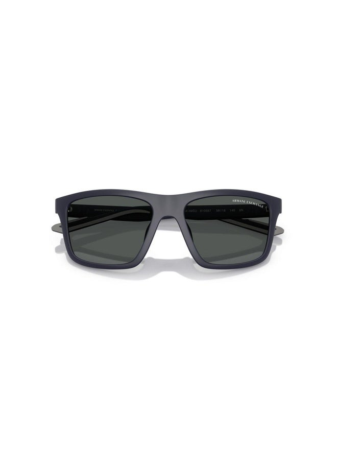 Man SQUARE  SUNGLASSES- AX 4149SU - lense size:56mm - MATTE DARK BLUE