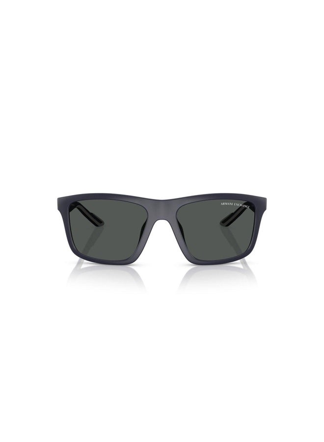 Man SQUARE  SUNGLASSES- AX 4149SU - lense size:56mm - MATTE DARK BLUE