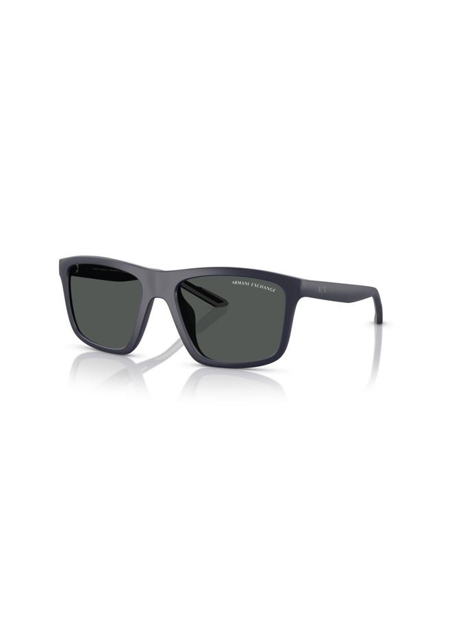 Man SQUARE  SUNGLASSES- AX 4149SU - lense size:56mm - MATTE DARK BLUE
