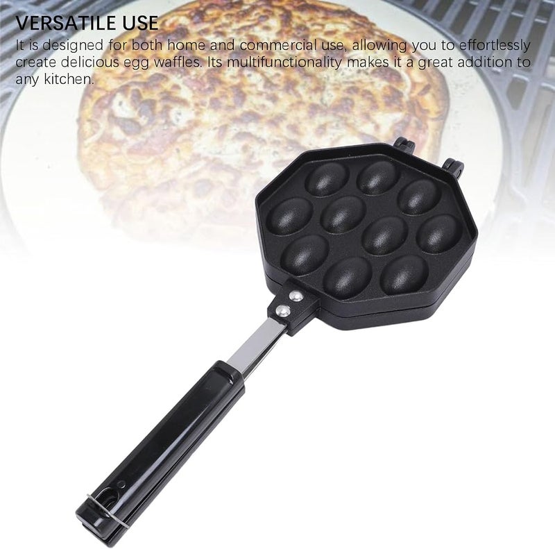 Bewinner Egg Waffle Pan Anti Stick Aluminum Bubble Waffle Maker Home - Image 5