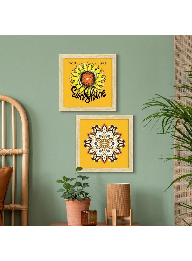 ArtX Paper Floral Big Wall Art Frame Painting, Multicolor, Contemporary, 2 sets of 10 X 10 inches & 2 sets of 13 x 10 inches, 23 X 20 inches Combined, Set of 4 - Image 3