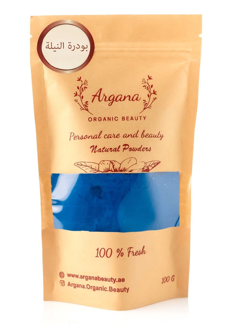 Argana Organic Beauty  - Moroccan Organic Blue Nila Powder 100G For Skin Lighten skin tone - Image 1