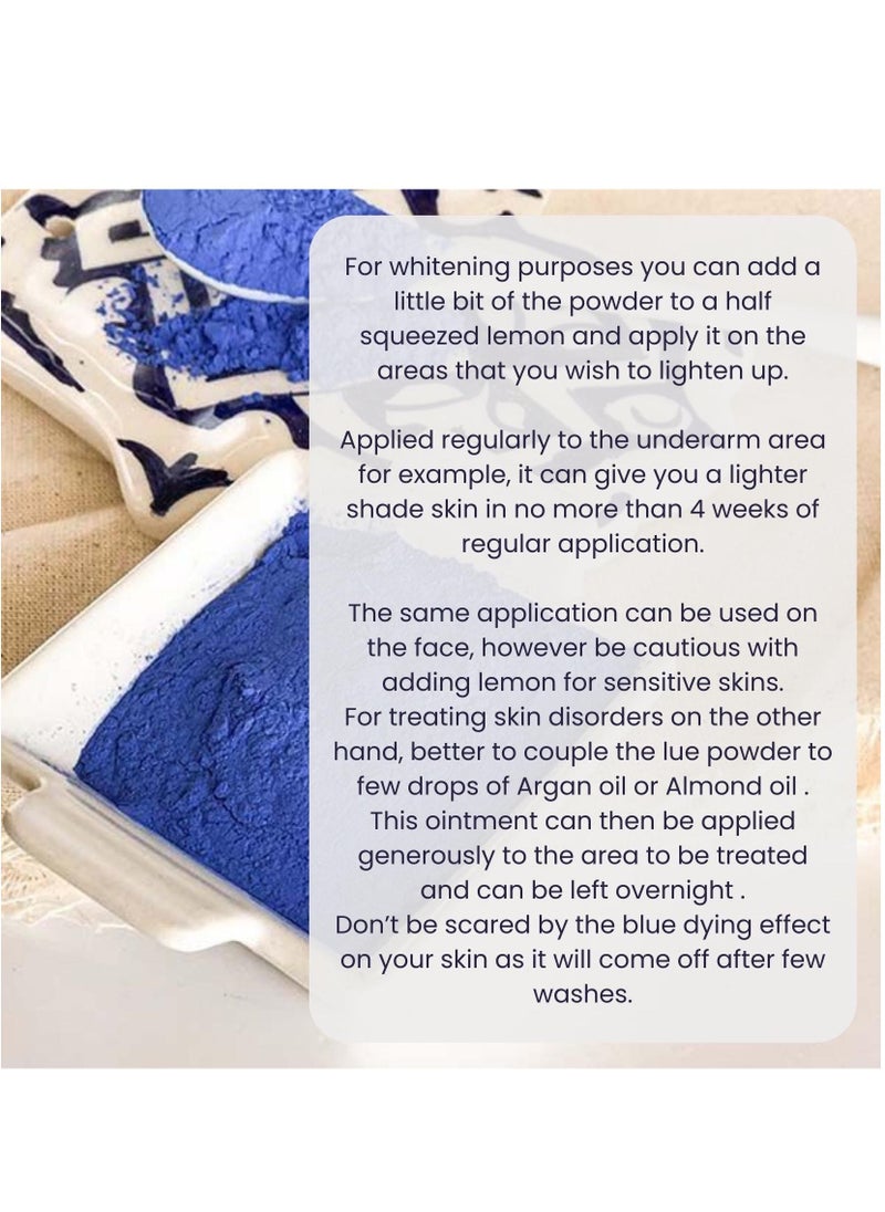 Argana Organic Beauty  - Moroccan Organic Blue Nila Powder 100G For Skin Lighten skin tone - Image 1