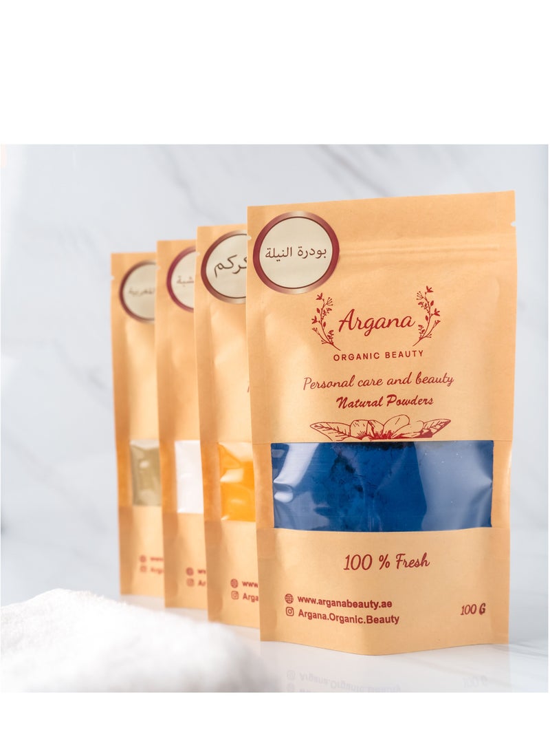 Argana Organic Beauty  - Moroccan Organic Blue Nila Powder 100G For Skin Lighten skin tone - Image 1