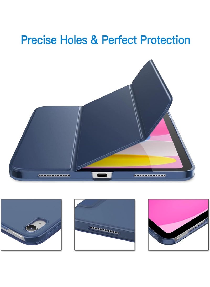 MahMir Case for iPad (A16) 11th/10th Generation (2025/2022), Slim Stand Hard Back Shell Cover (Blue) - Image 2
