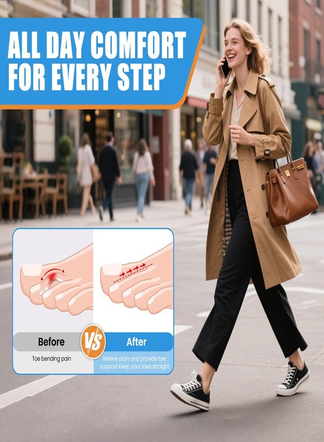 CEYOME Hammer Toe Straighteners for Women & Men - 8 Pack Gel Toe Splints for Bent, Claw & Curled Toes - Toe Corrector Supports Alignment for Daily Walking & Standing - (S/M/L, Clear) - Image 2