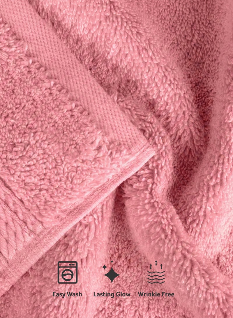 Cotton Home Premium Cotton Towel 30x30cm Face Towel 600 GSM Quick Dry Highly Absorbent Thick Bathroom SoftTowels for Bath And Spa Lightweight, Quick Dry and Durable Dusty Pink - Image 2