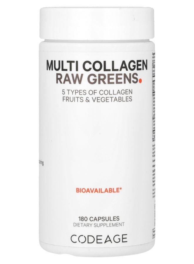 Codeage Multi Collagen Raw Greens 180 Capsules
