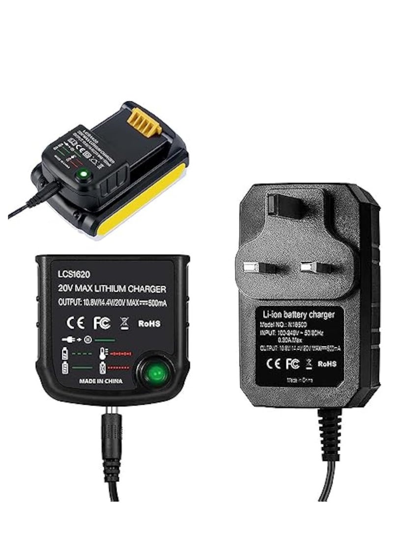 Zikra شاحن بطارية ليثيوم أيون لعلامة بلاك آند ديكر، شاحن سريع، 18 فولت بطارية ليثيوم أيون LBXR20 LBXR20-OPE LB20 LBX20 LBX4020 LB2X4020 LBXR2020-OPE، بديل LCS1620 لعلامة بلاك آند ديكر - Image 1