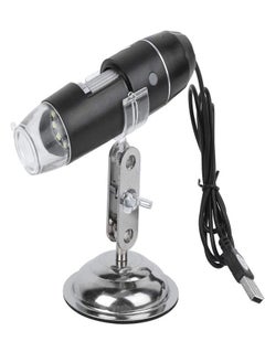 USB Microscope 0-800x Magnification 8 LED Digital Matte Pattern Microscope with Bracket Compatible for Vista Windows XP 7 8 10 Linux microscope