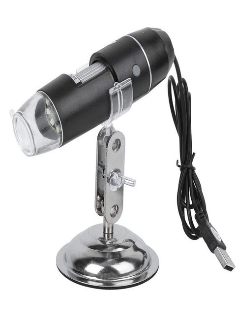 USB Microscope 0-800x Magnification 8 LED Digital Matte Pattern Microscope with Bracket Compatible for Vista Windows XP 7 8 10 Linux microscope