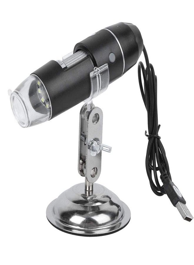 Generic - USB Microscope 0-800x Magnification 8 LED Digital Matte Pattern Microscope with Bracket Compatible for Vista Windows XP 7 8 10 Linux microscope - Image 1