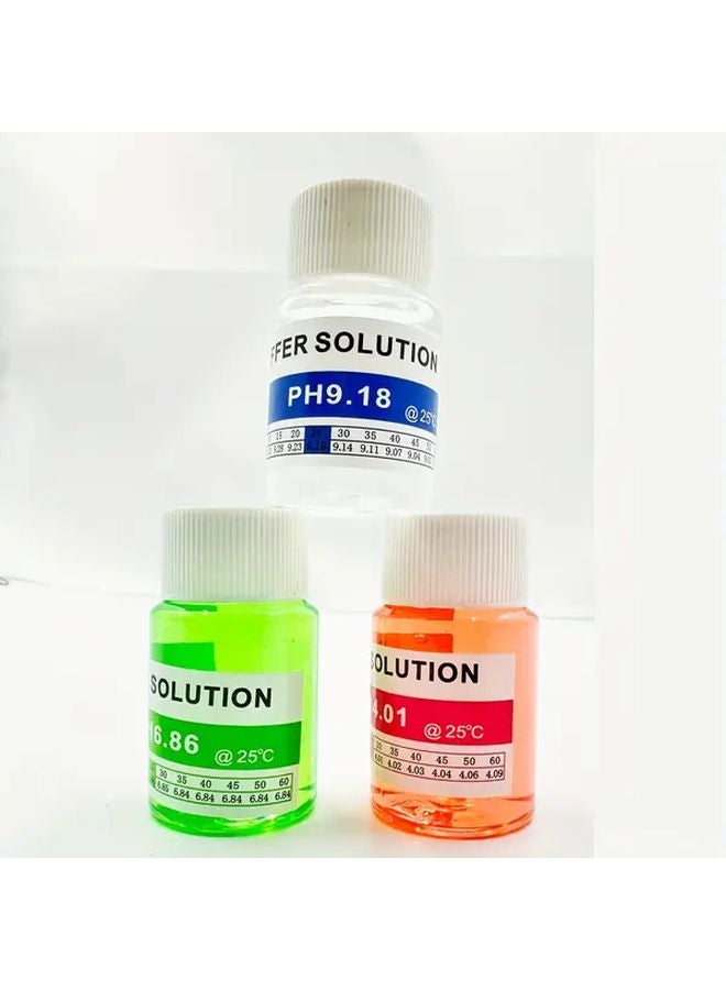 مسحوق معايرة محلول عازل للأس الهيدروجيني عالي الدقة 4.01 6.86 9.18 مجموعة قياسية من 3 زجاجات - Image 1