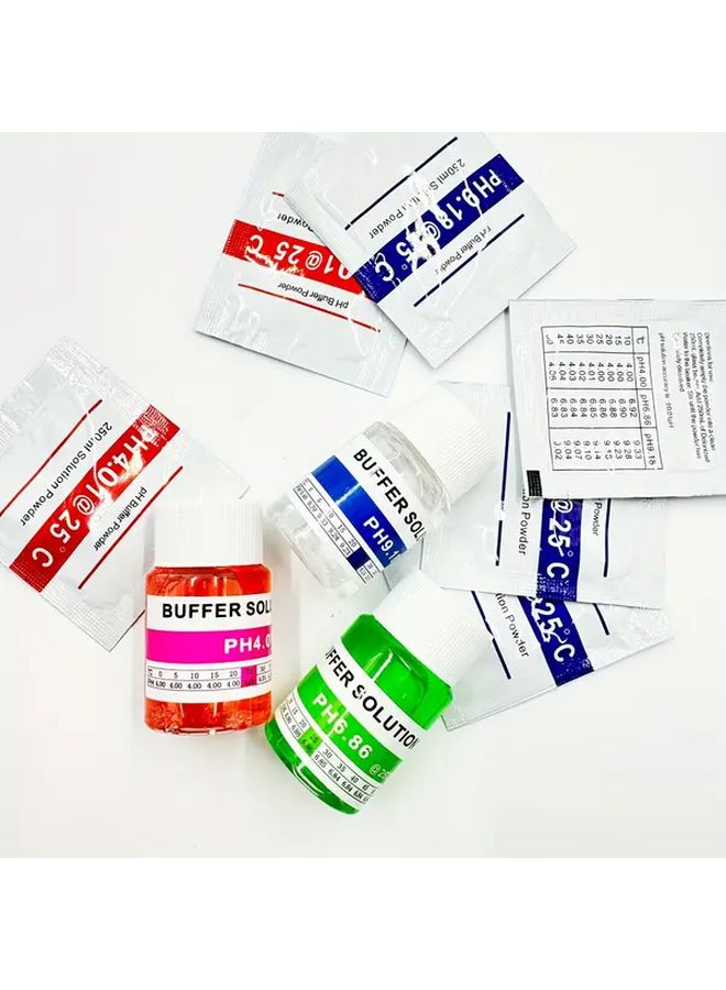 مسحوق معايرة محلول عازل للأس الهيدروجيني عالي الدقة 4.01 6.86 9.18 مجموعة قياسية من 3 زجاجات - Image 3