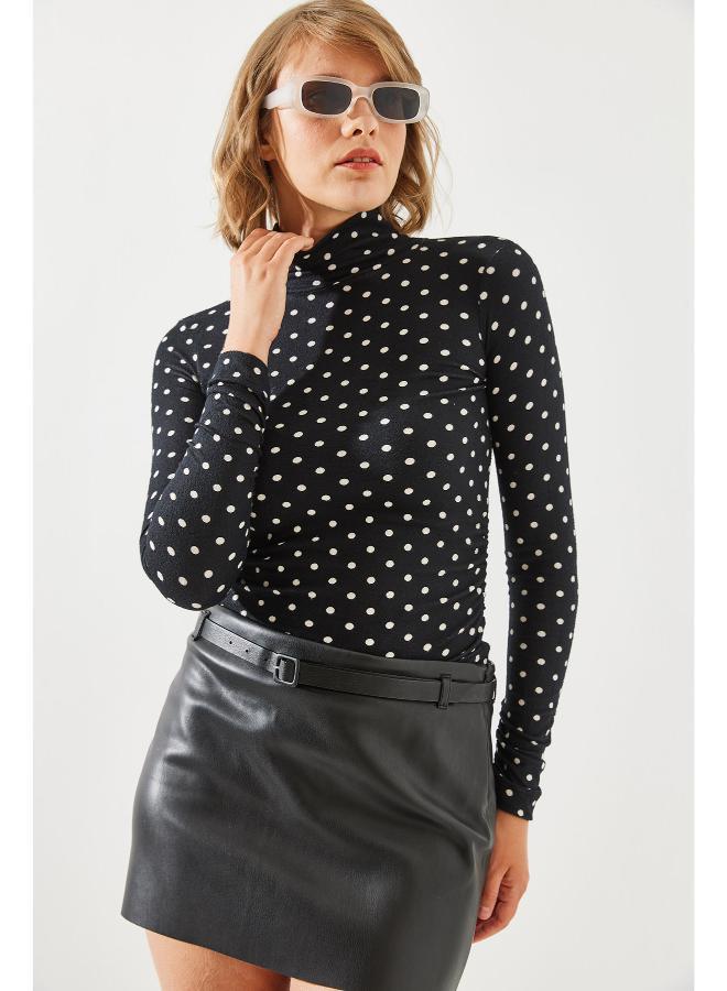 Ginger Mock Neck Polka Dot Top - Image 5