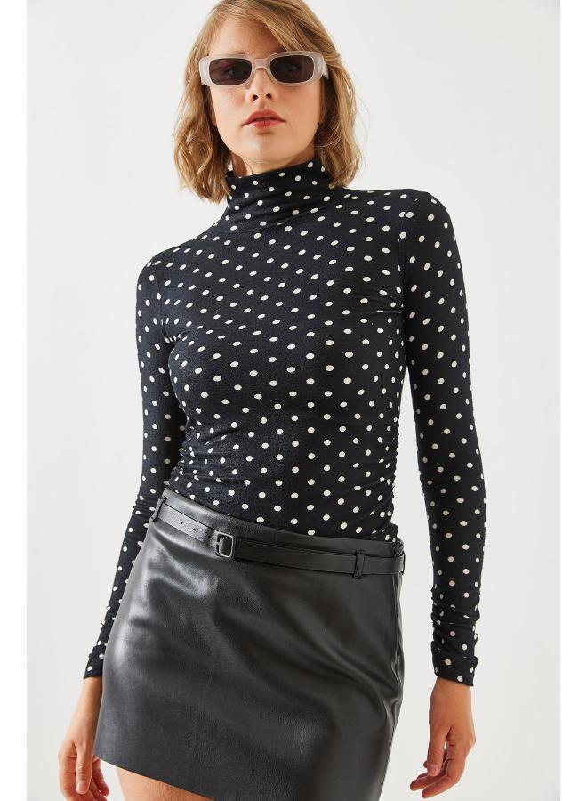 Ginger Mock Neck Polka Dot Top - Image 3