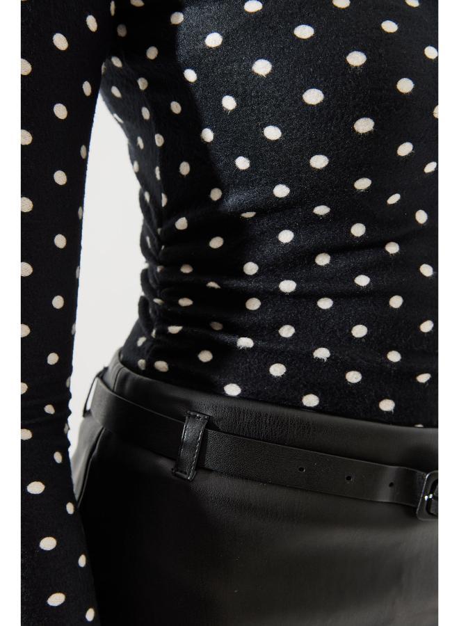 Ginger Mock Neck Polka Dot Top - Image 4