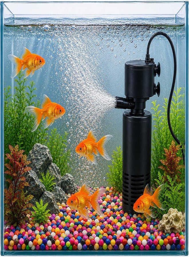 Minjiang FAH® WP-1200F Sobo Compact & Space Saving | Internal Filter | FMAX 880L/H | Power 15W | Sumbersible Filter | Pumping/Oxygenation/Filteration | Round Body Filter | Sobo 1200F | for 1ft to 2.5ft - Image 1