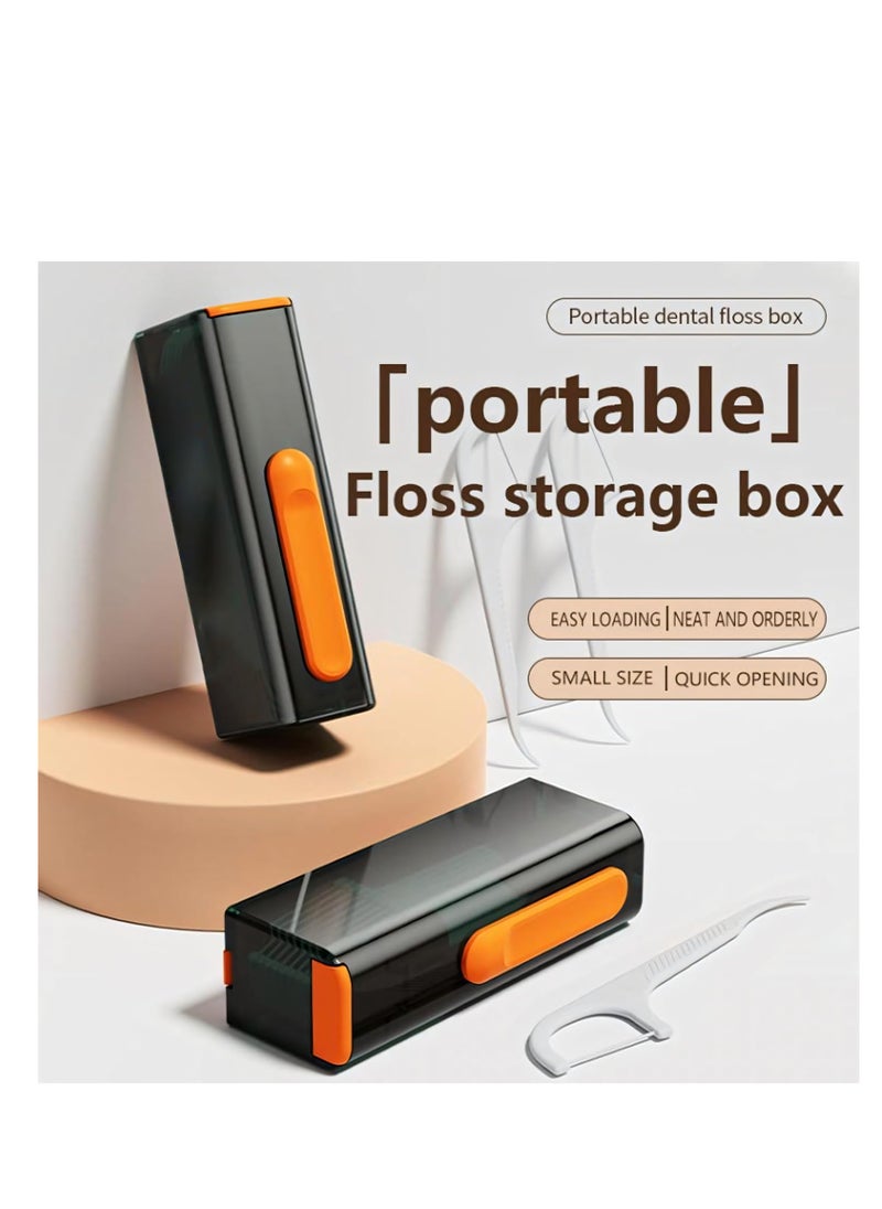 KASTWAVE - Dental Floss Travel Case with Mirror, Portable Travel Floss Dispenser for Teeth Cleaning, Essential Travel Accessories Dental Floss Holder for Dinners, Dating, Travel, Party (10 Picks) - Image 1