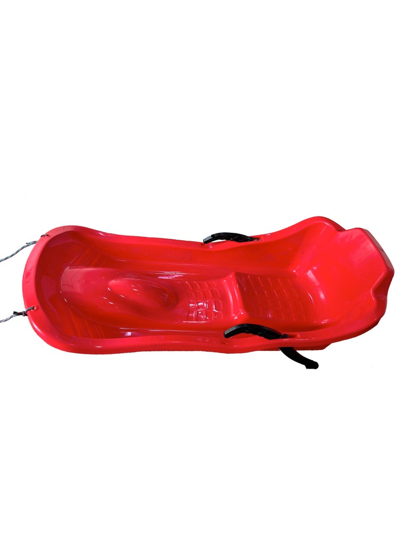 HEXAR Heavy Duty Outdoor Sports Plastic Skiing Boards Sled Luge Snow Grass Sand Board Ski Pad Snowboard With Rope For 2 People, Size - 108x47x34cm  - Image 3