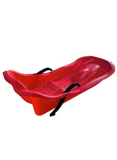 HEXAR Heavy Duty Outdoor Sports Plastic Skiing Boards Sled Luge Snow Grass Sand Board Ski Pad Snowboard With Rope For 2 People, Size - 108x47x34cm  - Image 1