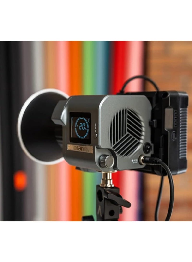 أبتشر ضوء LED نهاري أماران COB 60d S من أبرتشر – قوة 65 واط، 5600K، تبريد صامت، تركيب Bowens، تطبيق Sidus Link، تصميم مدمج للاستوديو والتصوير الخارجي - Image 3