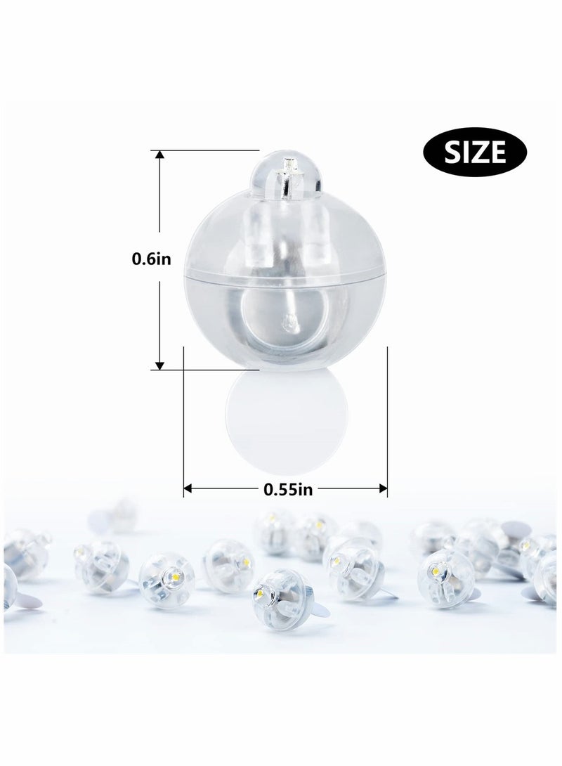 Mini Round LED Balloon Light, Long Standby Time Ball Balloon Lights, Decorative Lights for Paper Lantern Balloon Light Party Wedding Decoration Party Birthday Festival, Red, 100PCS
