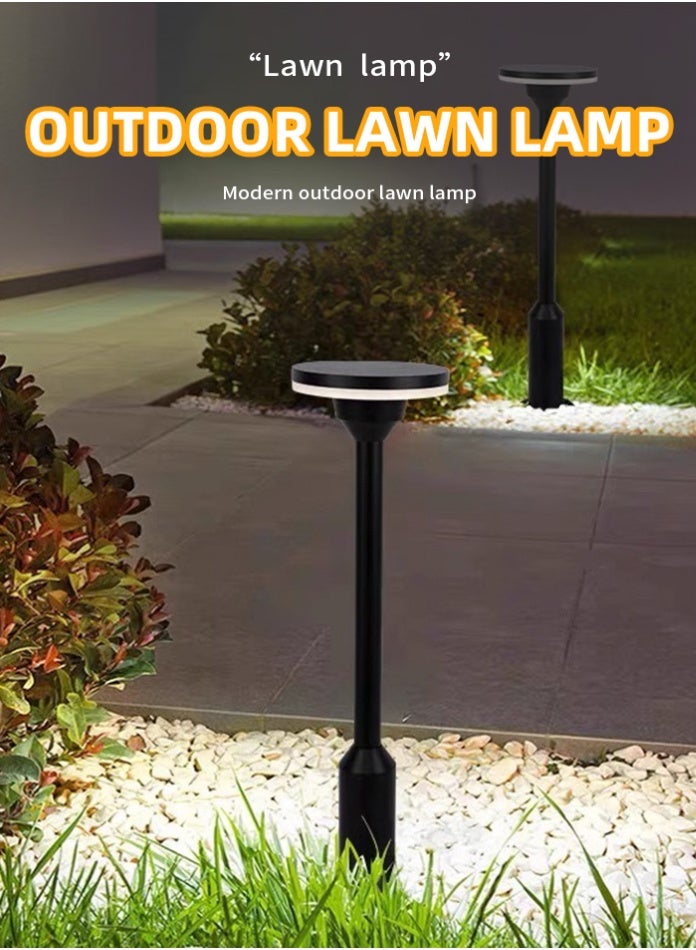 Vmax Modern LED Garden Light Outdoor Lawn Lamp – Waterproof IP65, Pathway Light, 12W, Warm White (Round - 60 cm) - Image 4