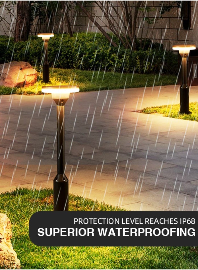 Vmax Modern LED Garden Light Outdoor Lawn Lamp – Waterproof IP65, Pathway Light, 12W, Warm White (Round - 60 cm) - Image 5