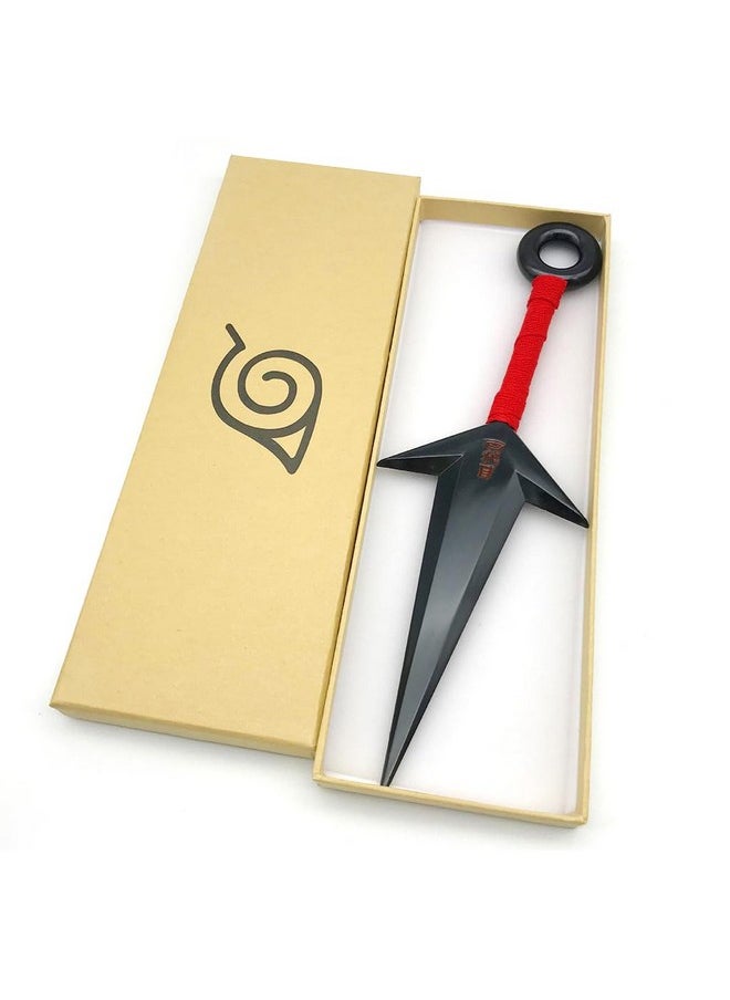 Zibuyu Zibuyu Naruto Kunai Cosplay Accessories Uchiha Itachi Cosplay Prop Pvc Kunai Japanese Ninja Training Tool Anime Merchandise Naruto (10.43 Inch) - Black  - Image 1