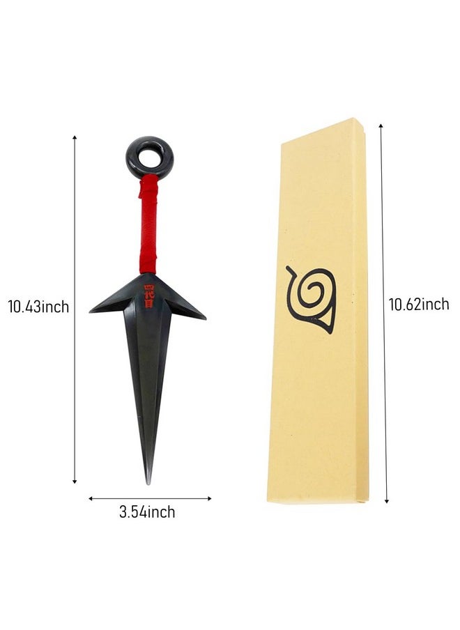 Zibuyu Zibuyu Naruto Kunai Cosplay Accessories Uchiha Itachi Cosplay Prop Pvc Kunai Japanese Ninja Training Tool Anime Merchandise Naruto (10.43 Inch) - Black  - Image 2