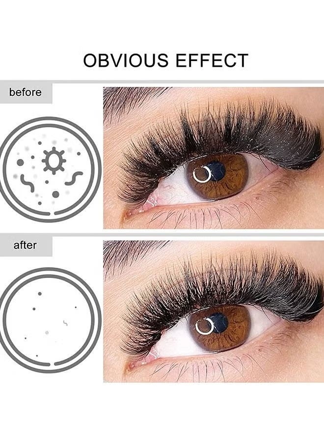 Shampoo 60ml Eyelash Extension Cleansing Mousse, Eyelash Foam Cleanser/Safe and Gentle Non-irritating for Sensitive People/Removes Makeup Residue and Mascara/Salon Use and Home Care - Image 4