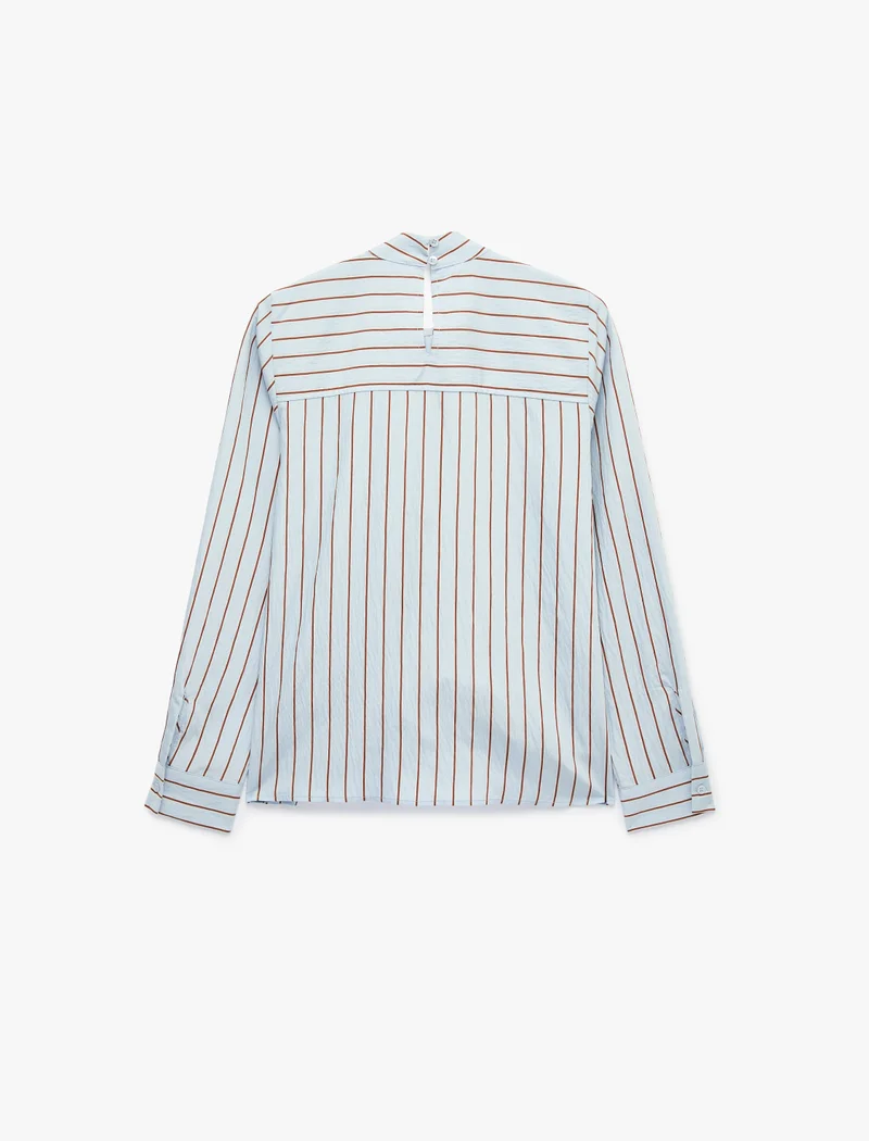 كوتون Striped Poplin Shirt