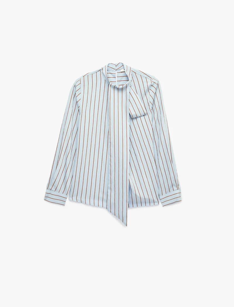 كوتون Striped Poplin Shirt