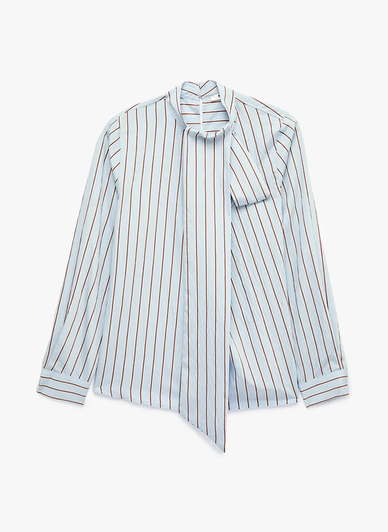 كوتون Striped Poplin Shirt