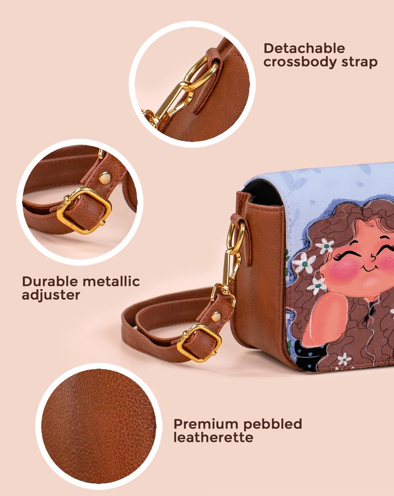 Kalankit Sling Bag for Woman | Stylish Vegan Leather Crossbody Bags for Women | Lightweight Side Bag & Shoulder Bag for Woman, Everyday Sling Bags & Birthday Gifts for Women - Image 5