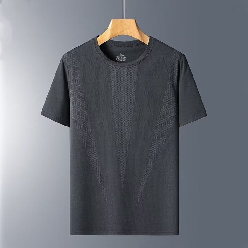Men'S Short-Sleeved T-Shirt Men'S Sports Mesh Quick-Drying Cool Thin Loose Casual Half-Sleeved Top - Image 1