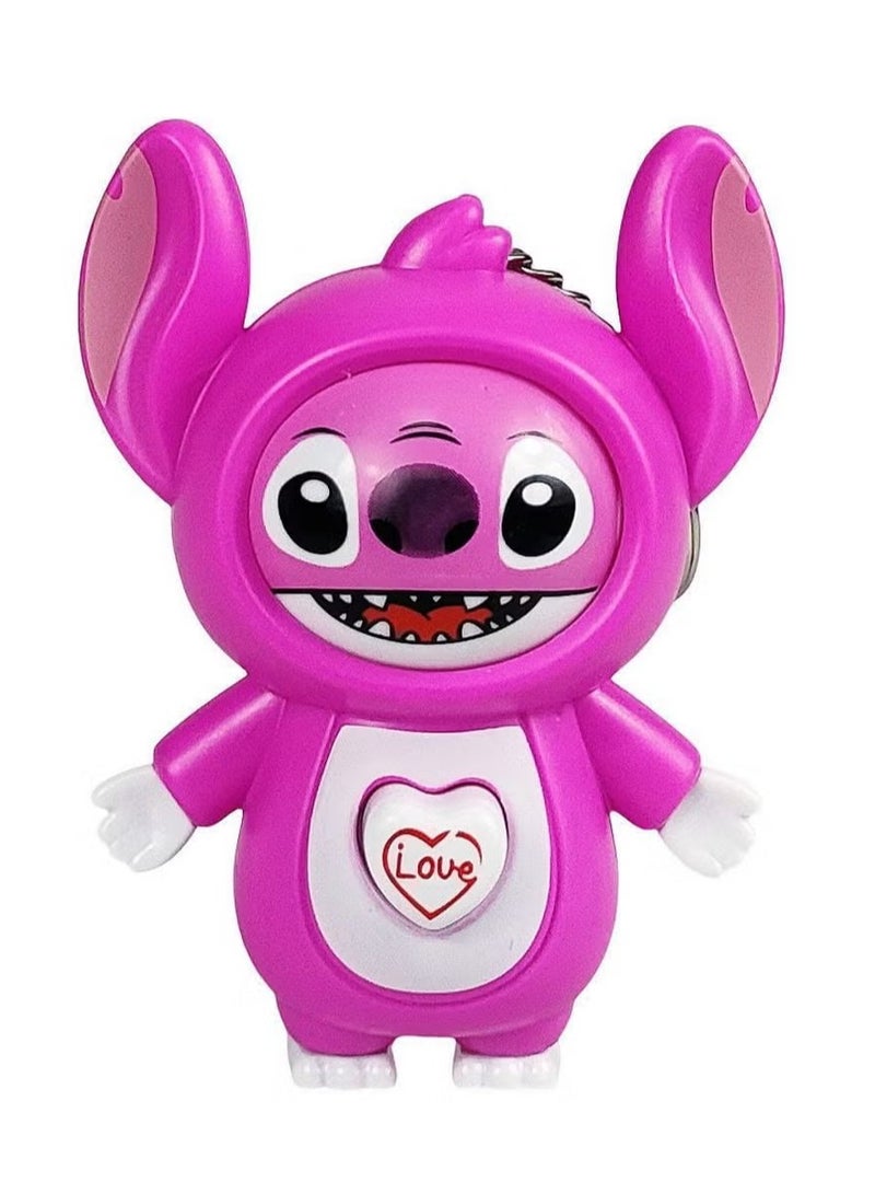 Generic Stitch Medal Pink - Funny Face Changing Medal - Cartoon Character Keychain - Bag and Key Accessory for Kids and Adults - Image 1