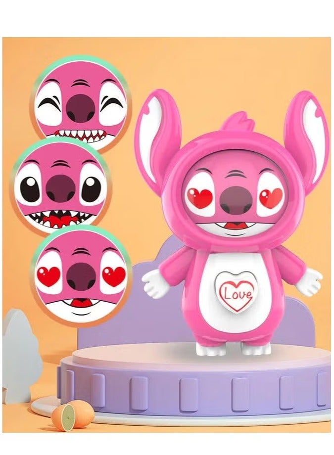 Generic Stitch Medal Pink - Funny Face Changing Medal - Cartoon Character Keychain - Bag and Key Accessory for Kids and Adults - Image 2