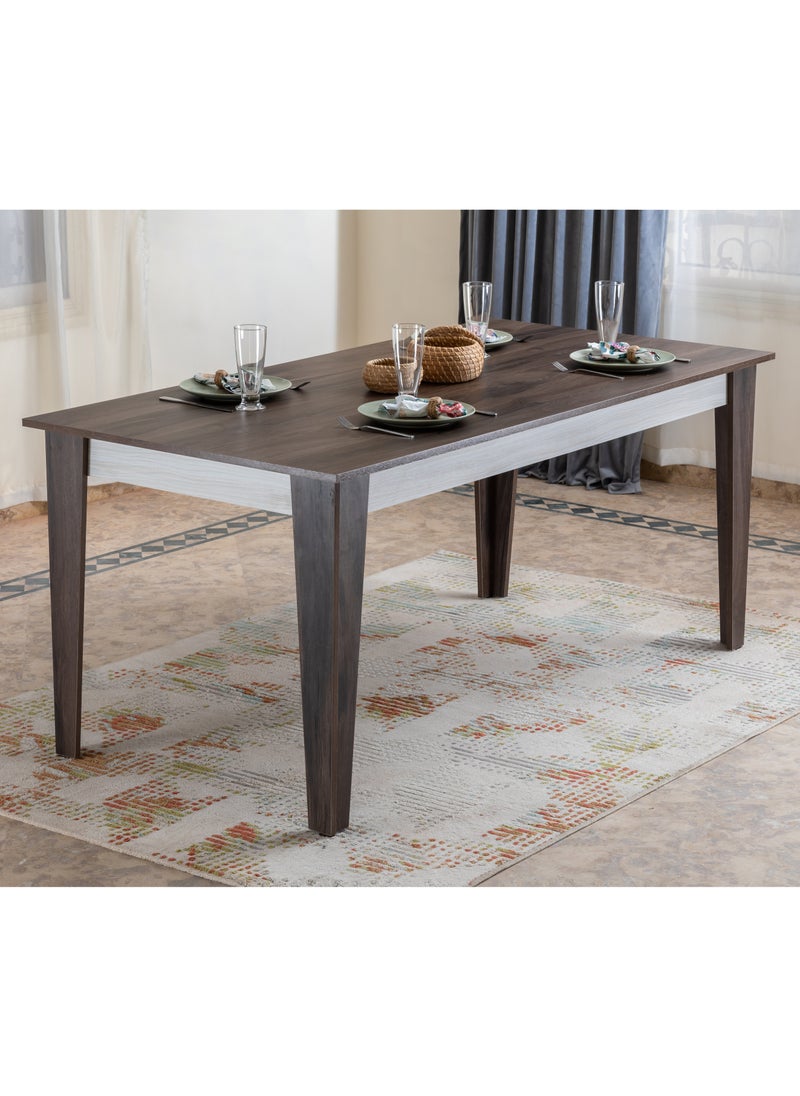 سمارت فرنتشر Dining Table MDF Dark Grey - White Size 180X78X78 