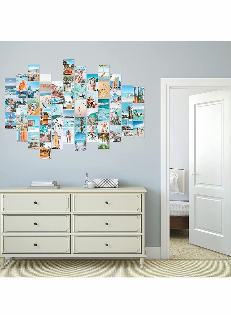 Luckam 50 Pcs Double Sided Wall Collage Kit Aesthetic Room Decor Posters Pictures for Bedroom Teen Girls Fashion Fresh Retro 4 x 6 Inch - Image 4